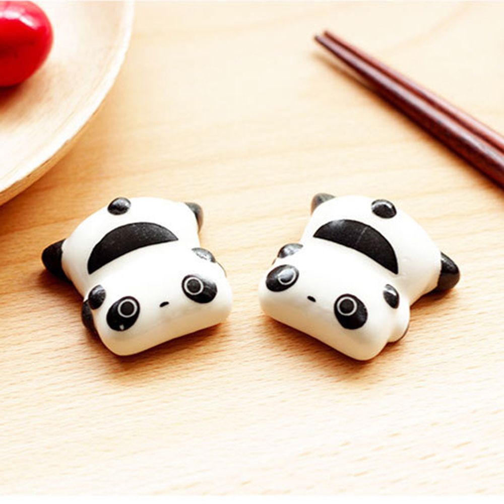 2 stk sød panda spisepinde stativ keramik porcelæn ske gaffel spisepinde holder køkken spisestue indretning