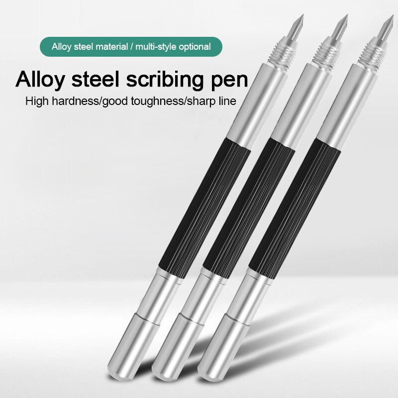 Alloy Scriber Pen Diamond Metal Construction Marking Pen Double-headed Engraving Tools Ceramic Marker Tile Glass Bottle Cutter
