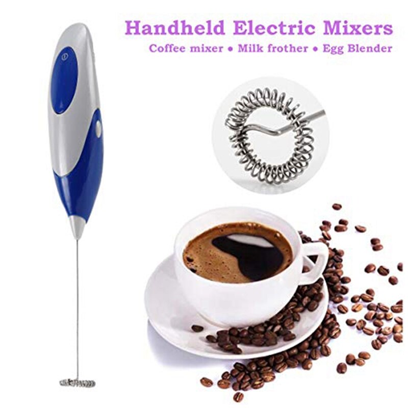 Handheld Electric Coffee Mixer Frother,Milk Beverage Foamer Cream Whisk Cooking Stirrer Egg Beater With Bracket