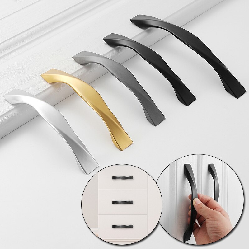 Zwarte Kast Handvatten Kast Deurknop Pulls Voor Thuis Keuken Meubels Kast Lade Hardware Accessoires