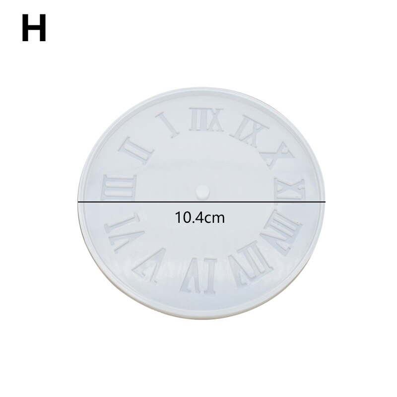 Diy Silicone Klok Mold Epoxyhars Tray Mold Klok Craft Maken Sieraden Accessoires Klei Cement Silicon Klok Mould Ronde: 8