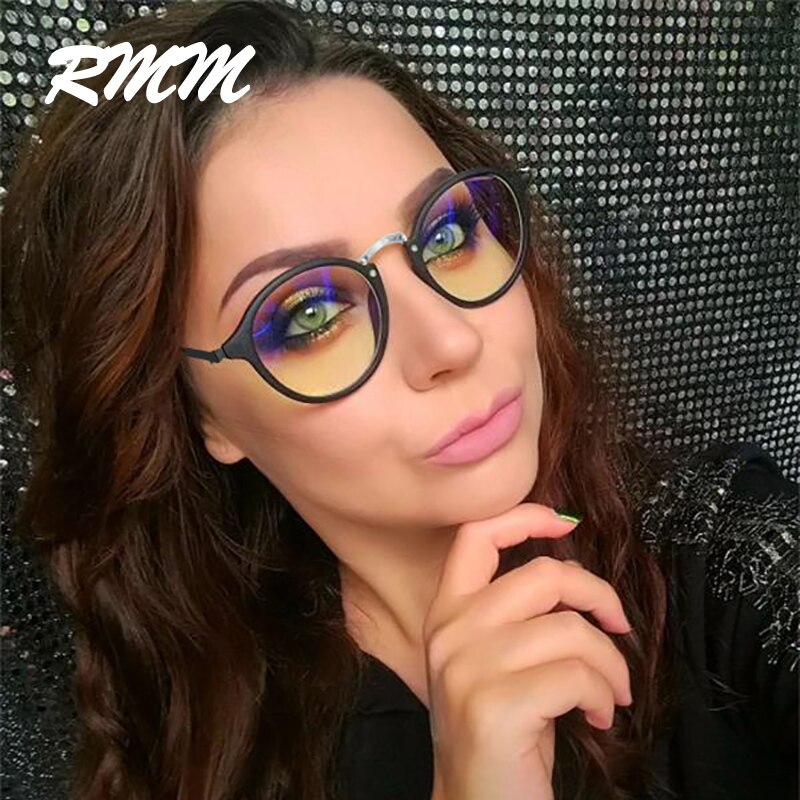 Blue light glasses frame computer glasses spectacles round transparent female women's eyeglasses frame Optical glasses frame