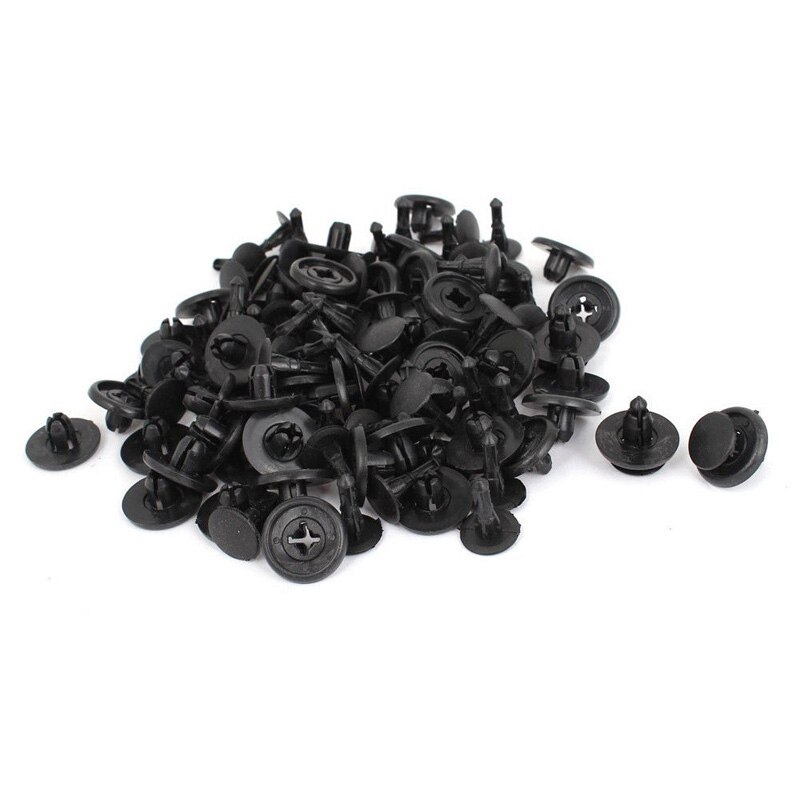 7mm Dia Hole Plastic Rivets Fasteners Black Exterior Styling Vehicle