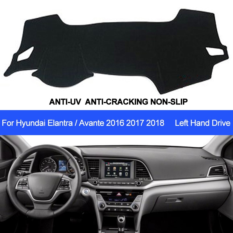 Taijs Auto Dashboard Cover Voor Hyundai Elantra Avante Dash Mat Dashboard Pad Tapijt Uv Anti-Slip anti-Zon