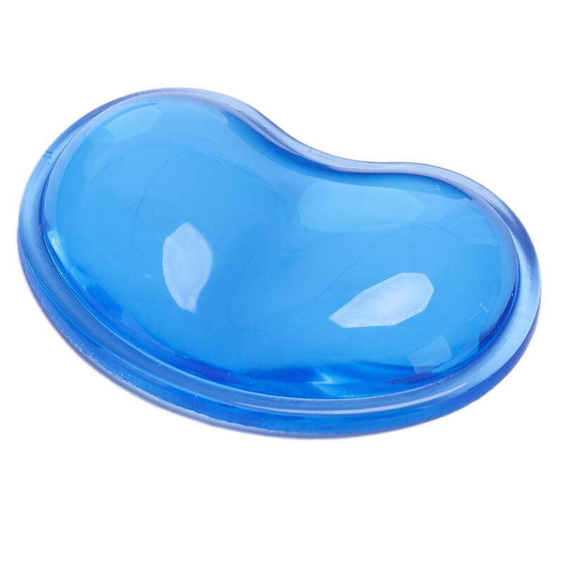 Golvend Comfort Gel Computer Muis Hand Polssteunen Ondersteuning Kussen Siliconen Hartvormige Polssteun Zomer Artefact Voor pc: blue