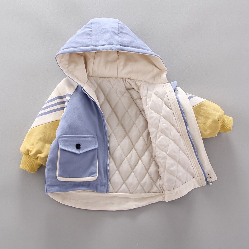 Meninos do bebê quente outerwear inverno da criança de algodão grosso para baixo parkas bebe infantil roupas casuais crianças casacos hodies jaquetas