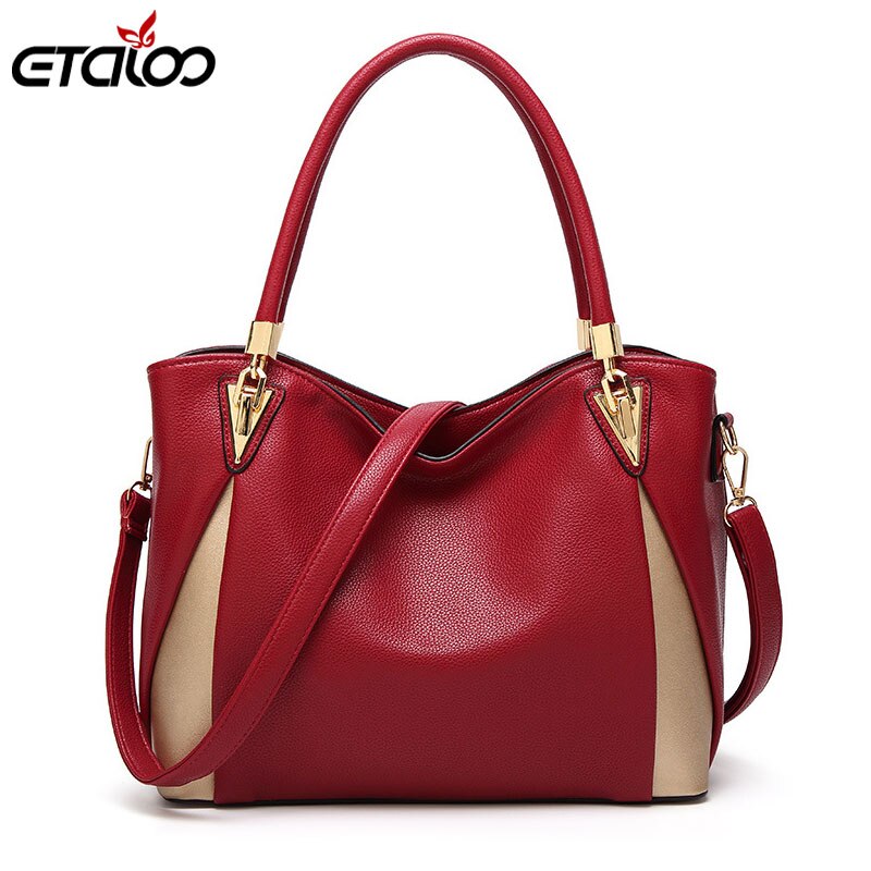 Large Capacity Women Shoulder Bag Messenger Bag Handbag Famous Brands Women's Handbag Sac Laptop Bags: wine red