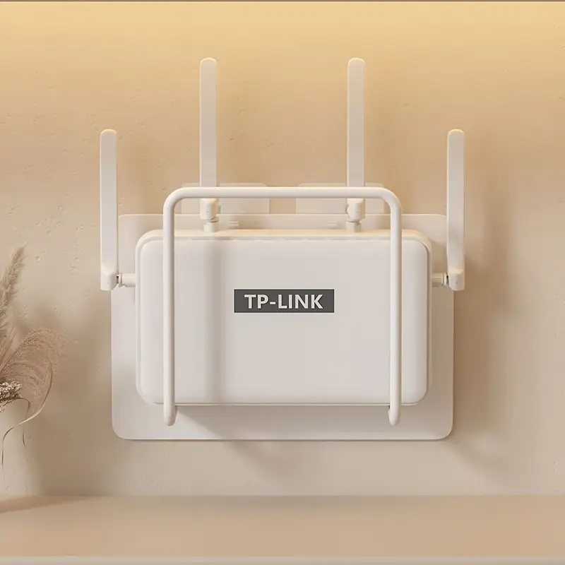 1Pc Easy-Install Wall Mount Router Holder Multi-Use Storage Shelf for Living Room & More, Box Placement, Wifi Rack, Shelves