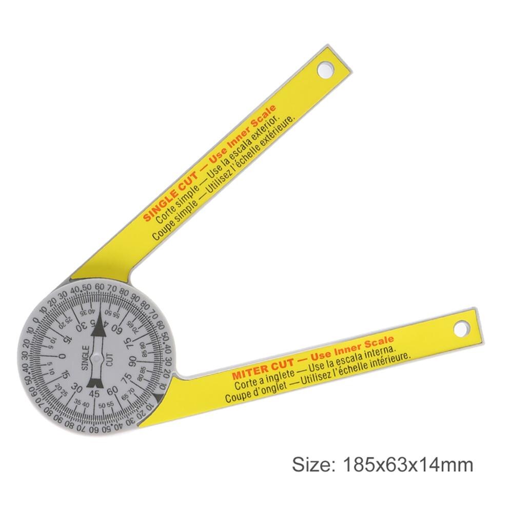 7Inch Plastic Miter Saw Protractor for Carpenter Building Plumber Trades with Single Cut Miter Cut Scriber