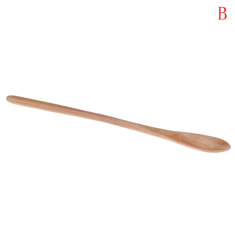 Cucharas de madera de 15,5 cm para cocinar, cuchara de miel, servidor, té, café, cuchara agitadora: B