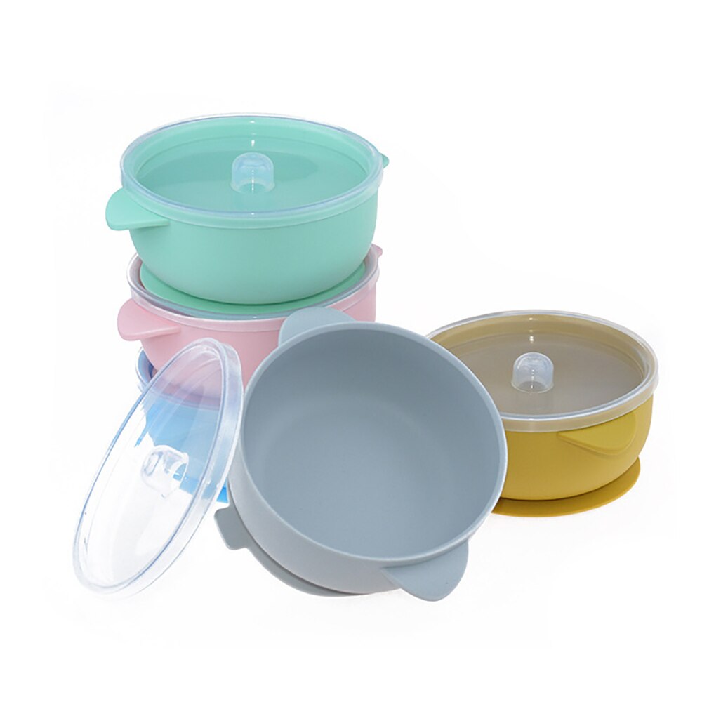 Bols en Silicone pour bébé, bols plus colorés pour bébé, vaisselle d'alimentation pour bébé, assiettes dessin animé enfants, vaisselle pour bébé sans BPA