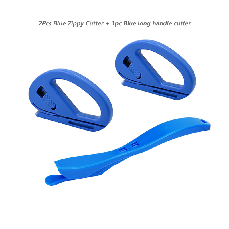 3Pcs Wrapping Paper Cutter Wrap Film Cutter Safety Paper Cutting Tool for Window Tint Car Wrap Craft Making: Blue