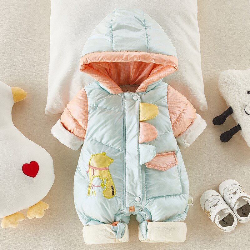 Baby Winter Snowsuit Plus Fluwelen Dikke Baby Jongens Jumpsuit 0-2 Jaar Pasgeboren Romper Baby Meisjes Overalls Peuter jas