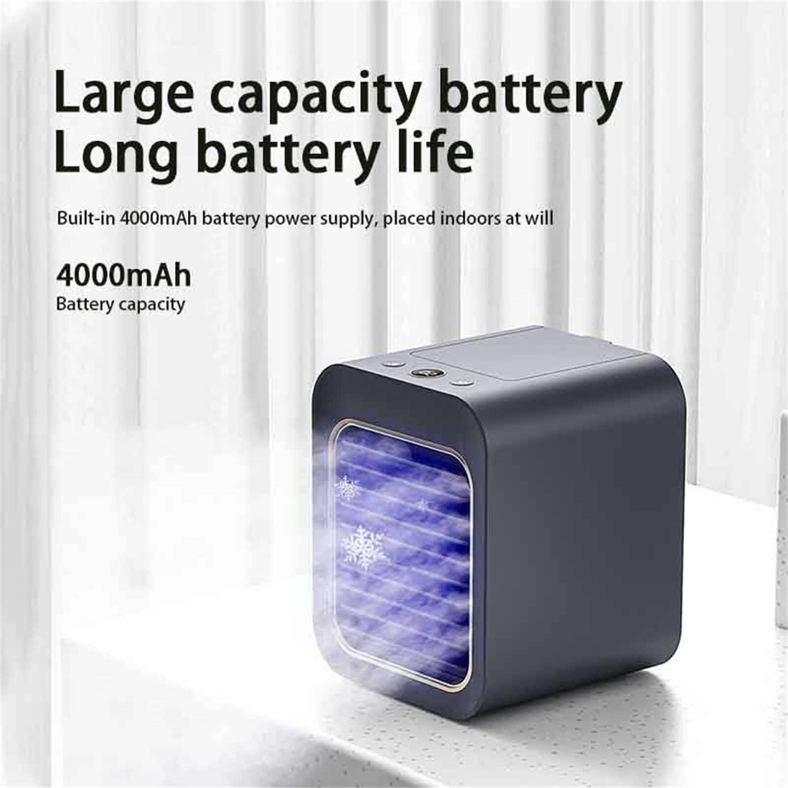 USB Mini Portable Air Conditioner Humidifier Air Cooler Fan Mini Desktop Multifunction Summer Upgraded Mute Cooling Fan