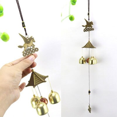 Stongwell traditionell kinesisk legering brons vindspel handgjorda hantverk hem dörr hänge väggdekoration fengshui ornament: 10