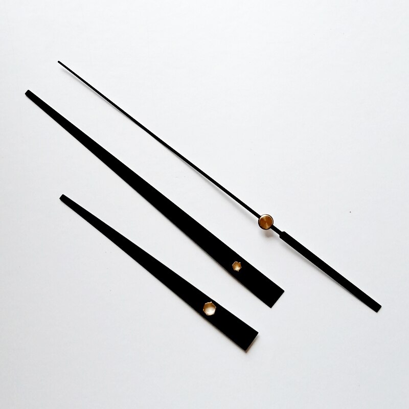 S As Klok Lange Handen 720 # Zwart (Gewoon Handen) metalen Aluminium Diy Hands Quartz Klok Accessoire Diy Klok Kits