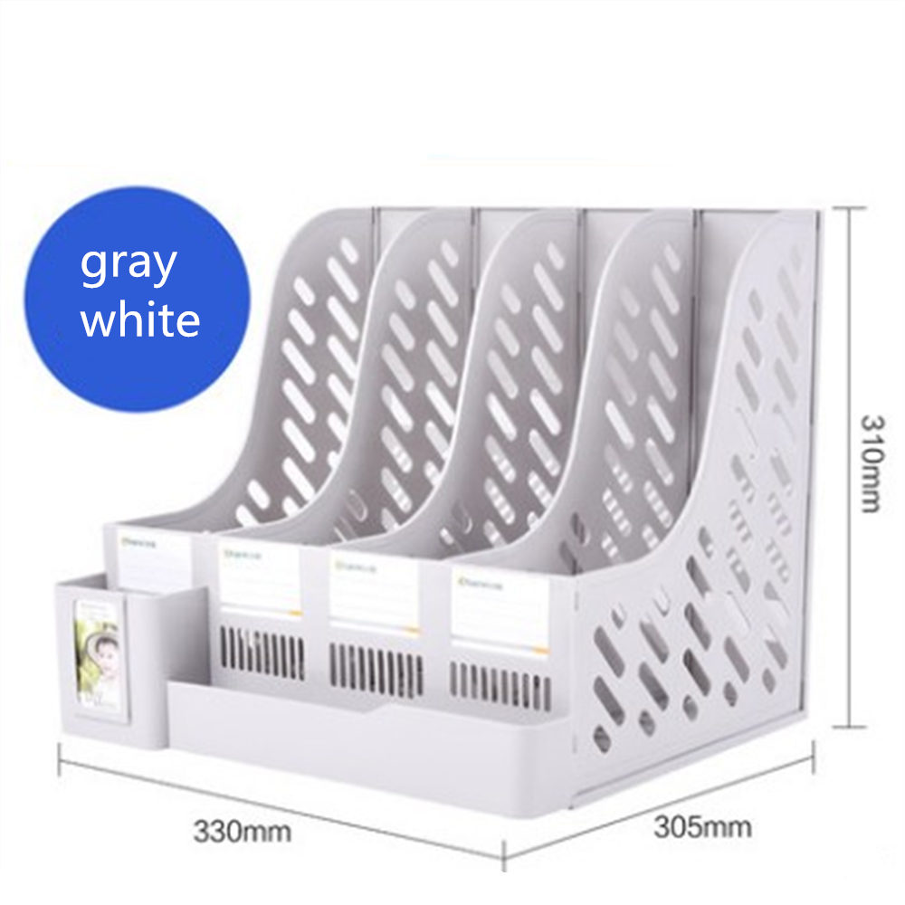 4 Layers File Tray File Document Holders Desk Set Book Holder Bookend Organizer Office School Supplies Desk Accessories