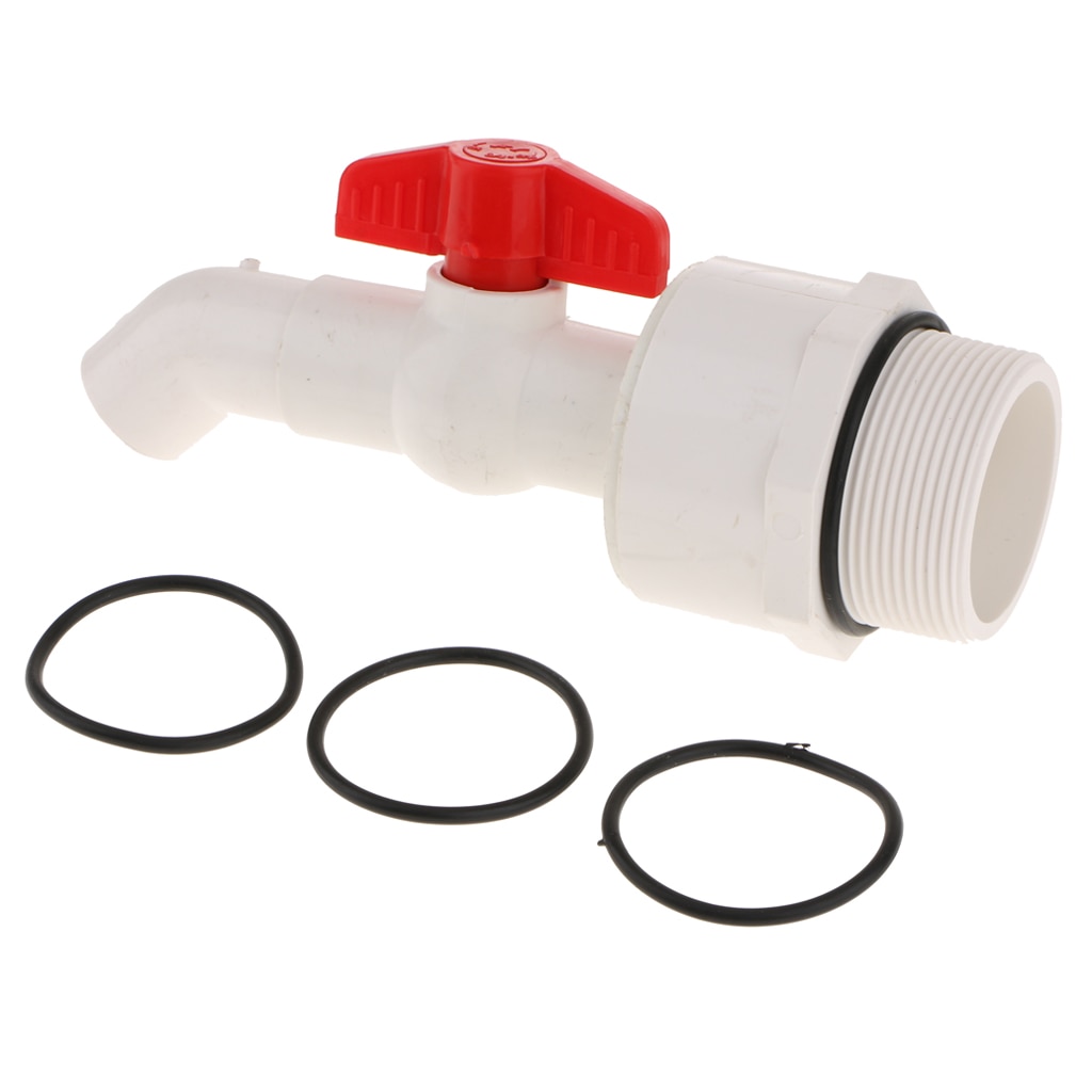 Plastic Manual Drum Faucet for 2 inch Drum Openings with Sealing Gasket 45 Degree 25mm Feeder Outlet