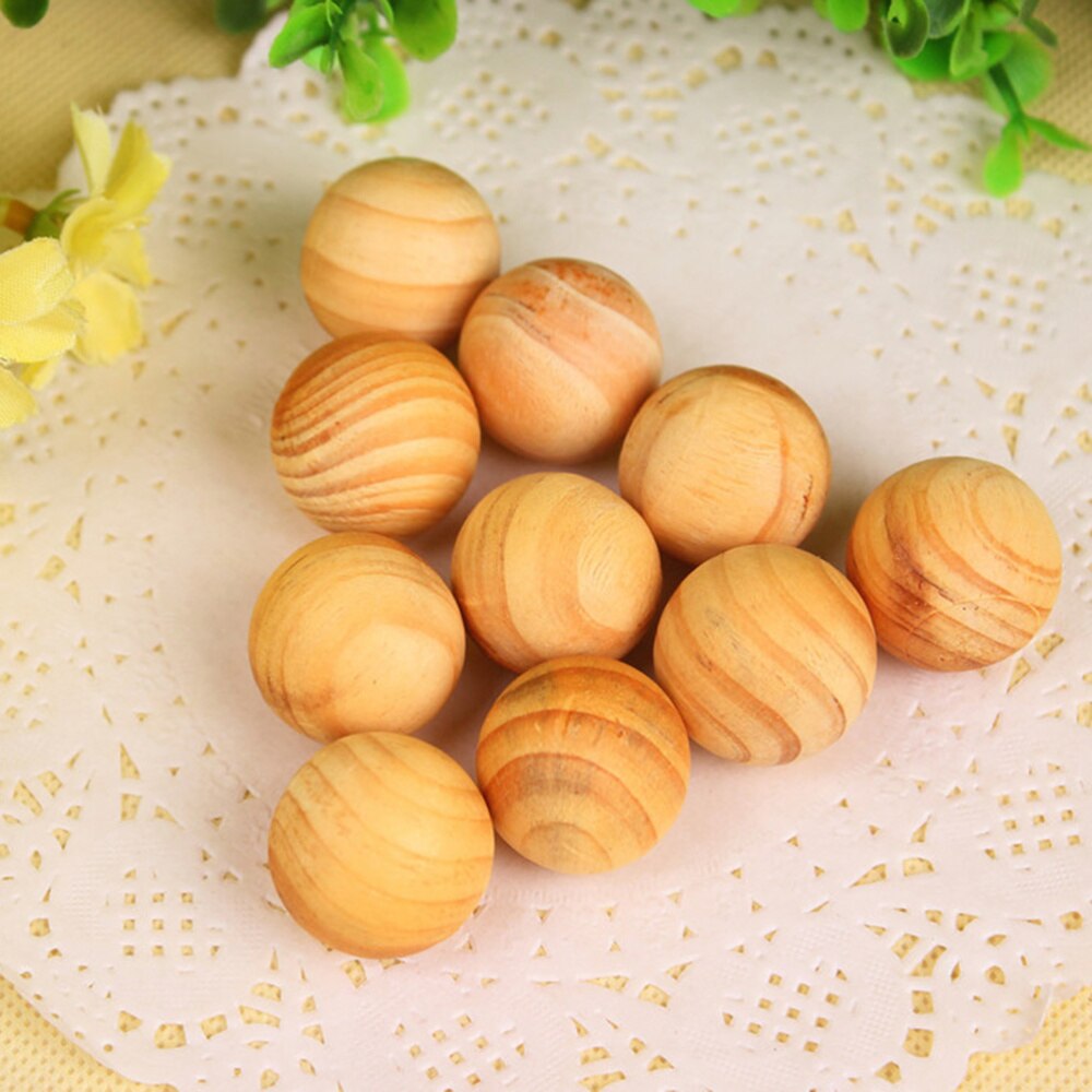 20pcs/pack Natural Cedar Wood Balls Moth Repellent for Drawers Storage Boxes Closets: Default Title