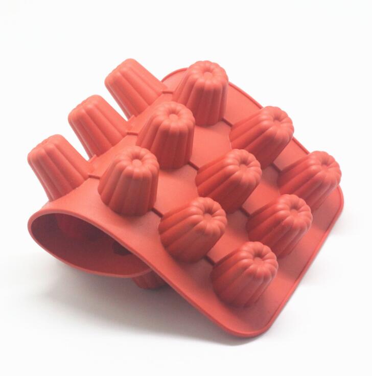 canele mold Silicone Canneles Mold French Custard Coffee Cake Mould Bordelais Silicon Candy Maker