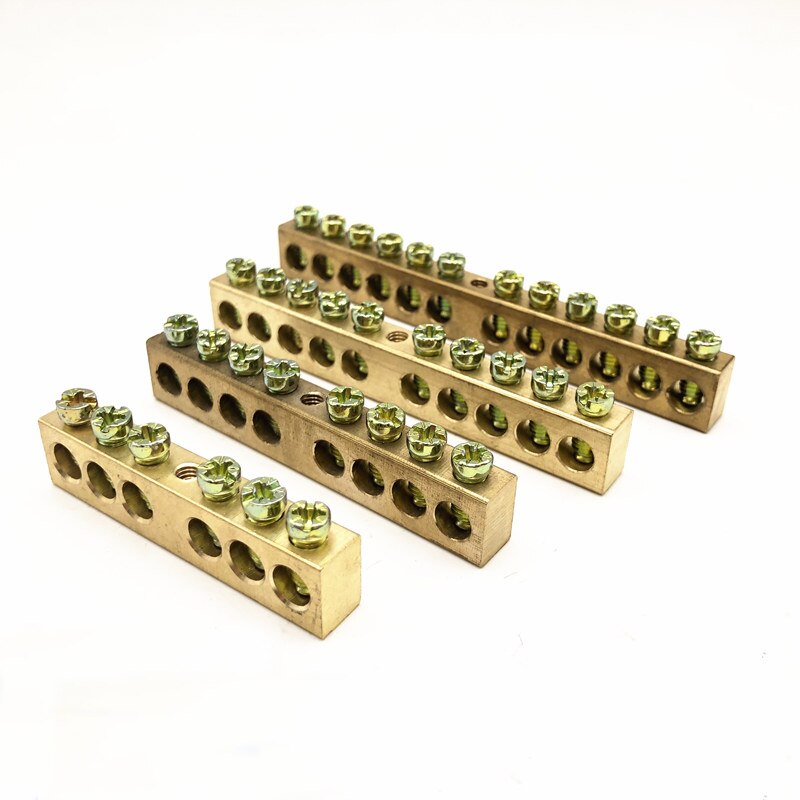 1pcs Copper terminal 6x9 brass zero ground connection row zero ground strip copper strip 8x12