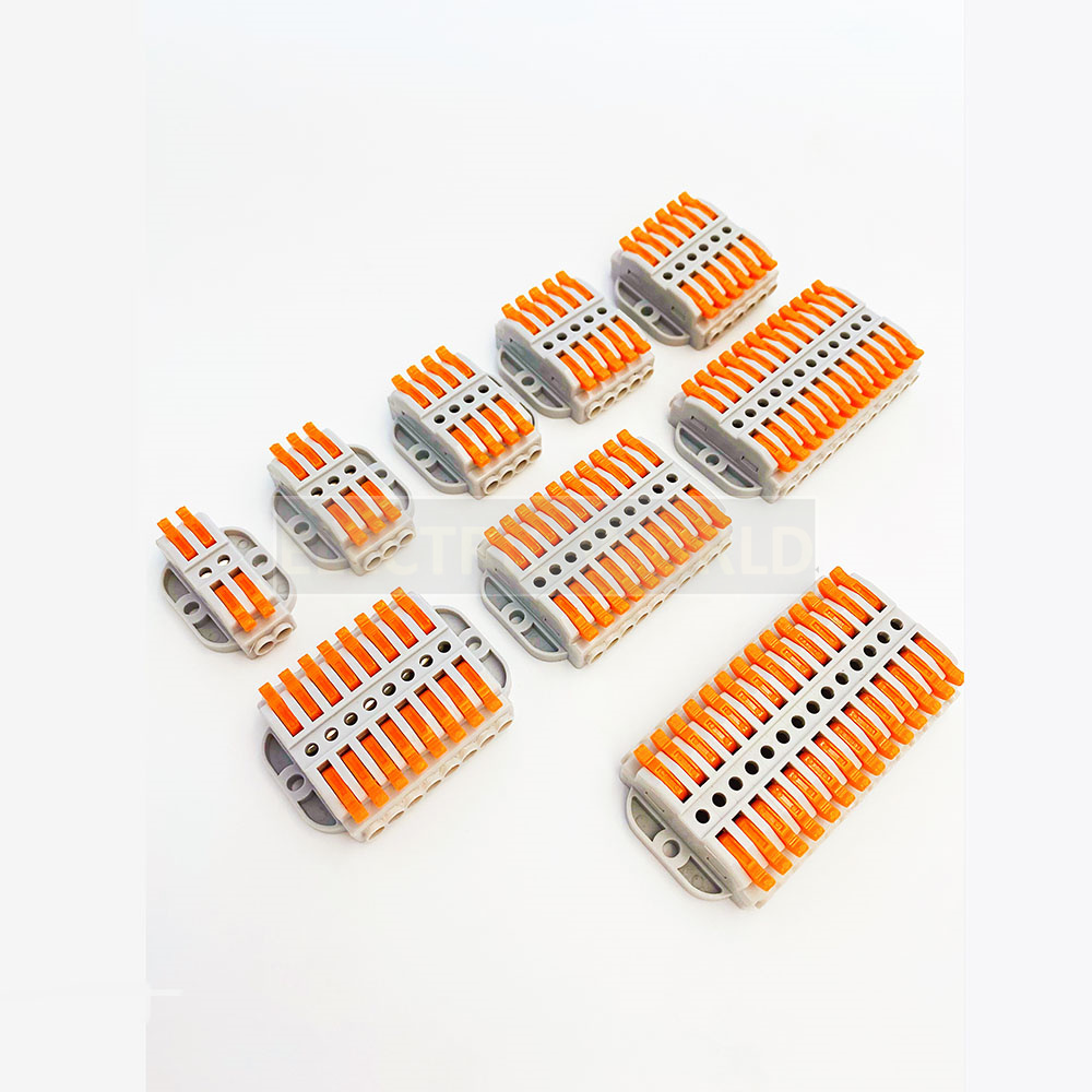 Wire Connectors 2-12 pin screw fixing push-in Quick Docking Cable Universal compact Electrical Wiring Terminal Block Connector