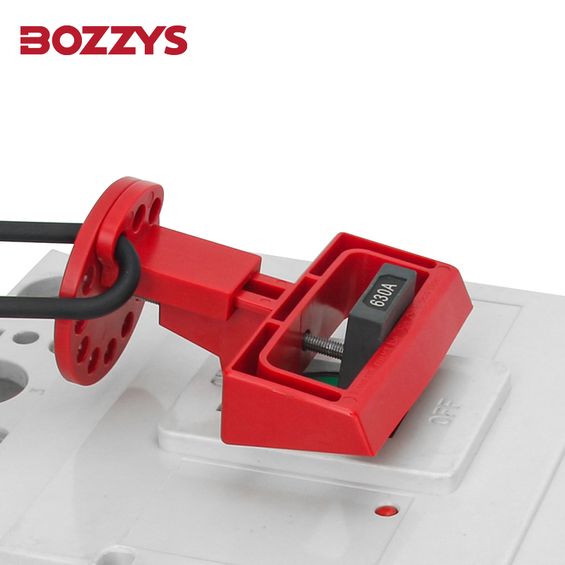 BOZZYS 3-Phase Large Circuit Breaker Lockout for a Range of 3-Phase Breaker Handles up to 0.8 in Thick and 3 in. Wide BD-D29