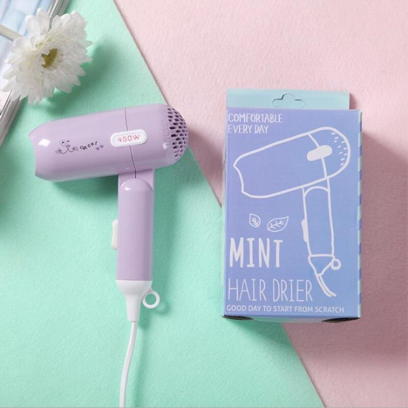 Foldable Portable Mini Hair Dryer Beauty Home Travel Hair Dryer Small Power Hair Dressing Styling Appliance 220V 450W