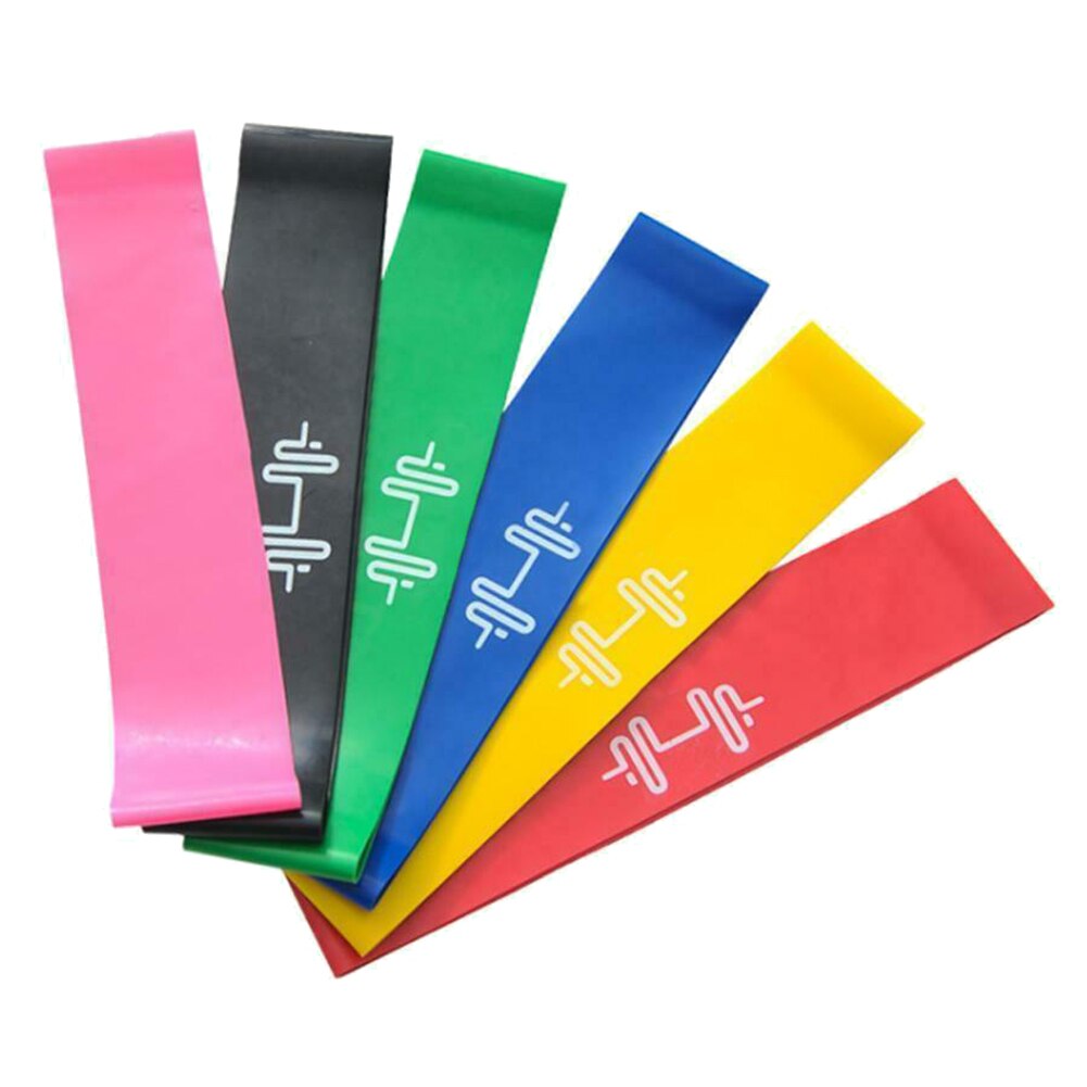 6Pcs/Set Resistance Bands Power Heavy Strength Gym Exercise Fitness Yoga