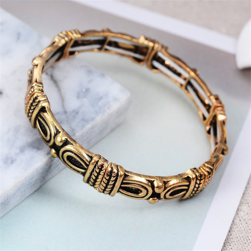 Silber-farbe Manschette Armbinde Für Frauen Ethnische Schmuck Jahrgang Kristall Stein Armbänder Gold Bohemien Breite Armreifen pulseras: Gold 4