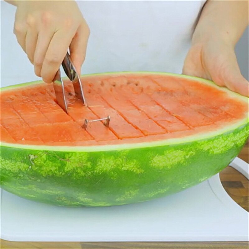 Comenzar Watermeloen Mes Slicer Corer Rvs Fruit Dunschiller Sneller Meloen Cutter Gadget Keuken Accessoires QB873597