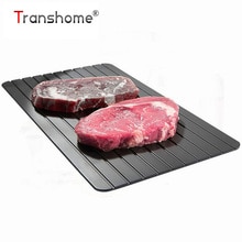 Transhome ontdooilade 23 x 16.5cm diepvriesproducten vlees fruit snel ontdooilade bord ontdooien keukengadget gereedschap