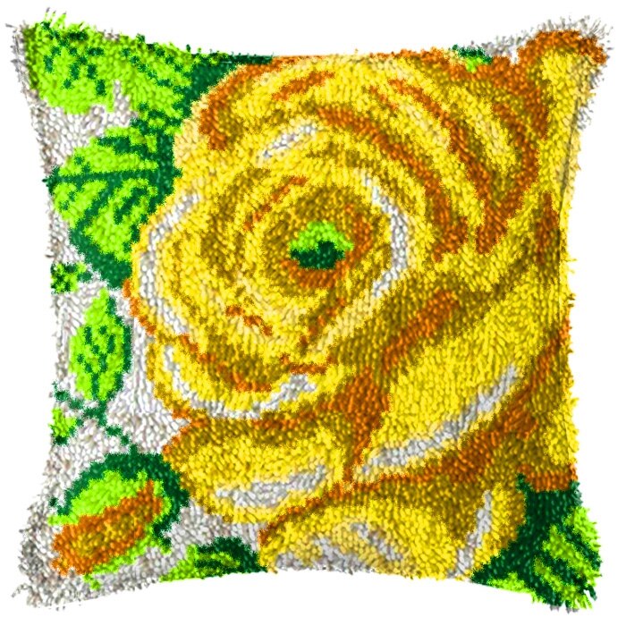 Bloem Klink Haak Smyrna Smyrna Knop Pakket Knoop Kussen Coussin Haak Loquet Klink Haak Kit Knooppakket Tapijt Kussen Heek