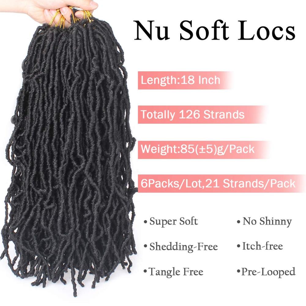 DQ Afro Twist peluca trenza Faux Locs Ondulado Natural Sintético 21 hebras/paquete 6 mechones Crochet extensiones de pelo Dreadlock Twist
