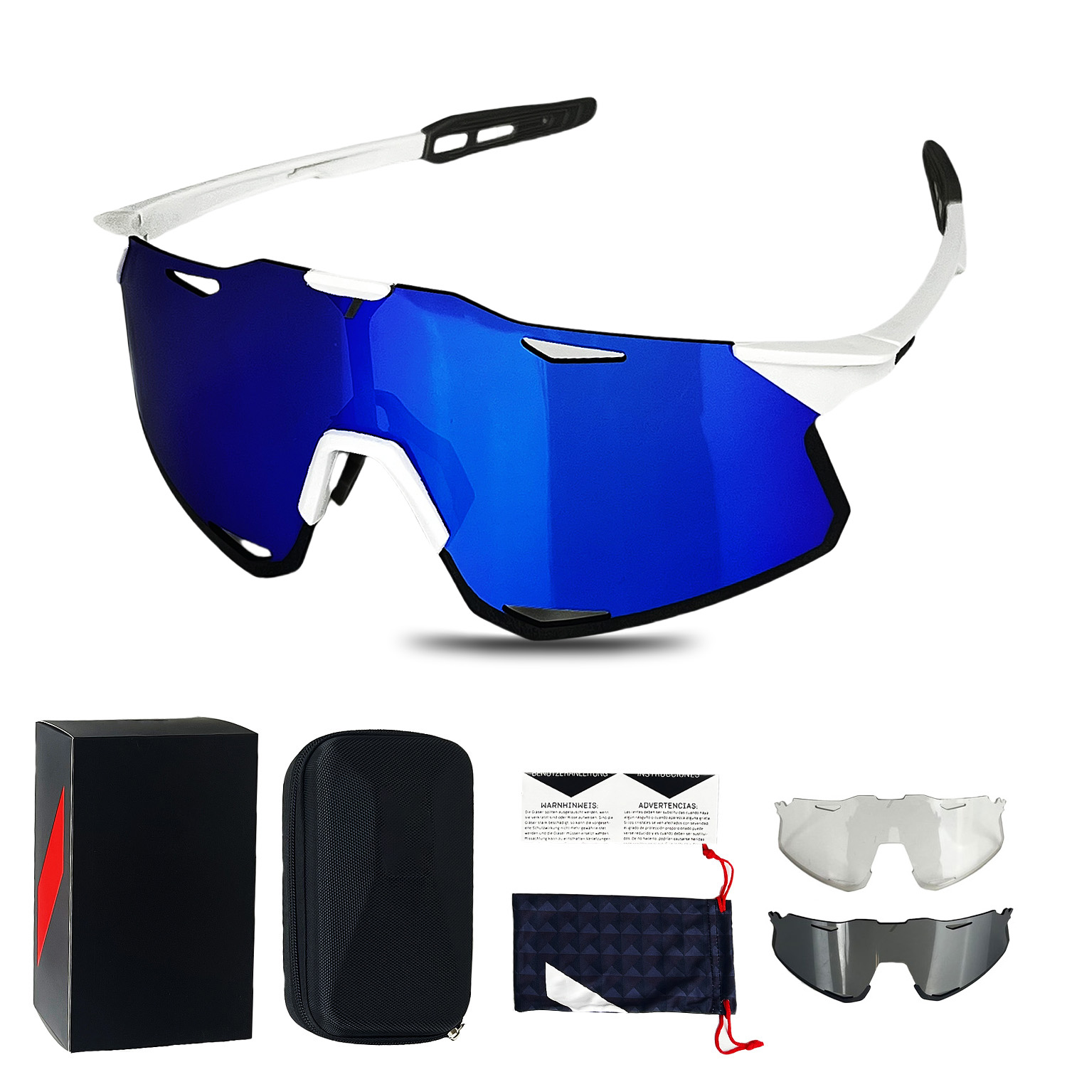 Solglasögon för män sport cykelglasögon cykel mountainbike vandring camping golf  uv400 skyddsglasögon kvinnor baseboll: Guld-