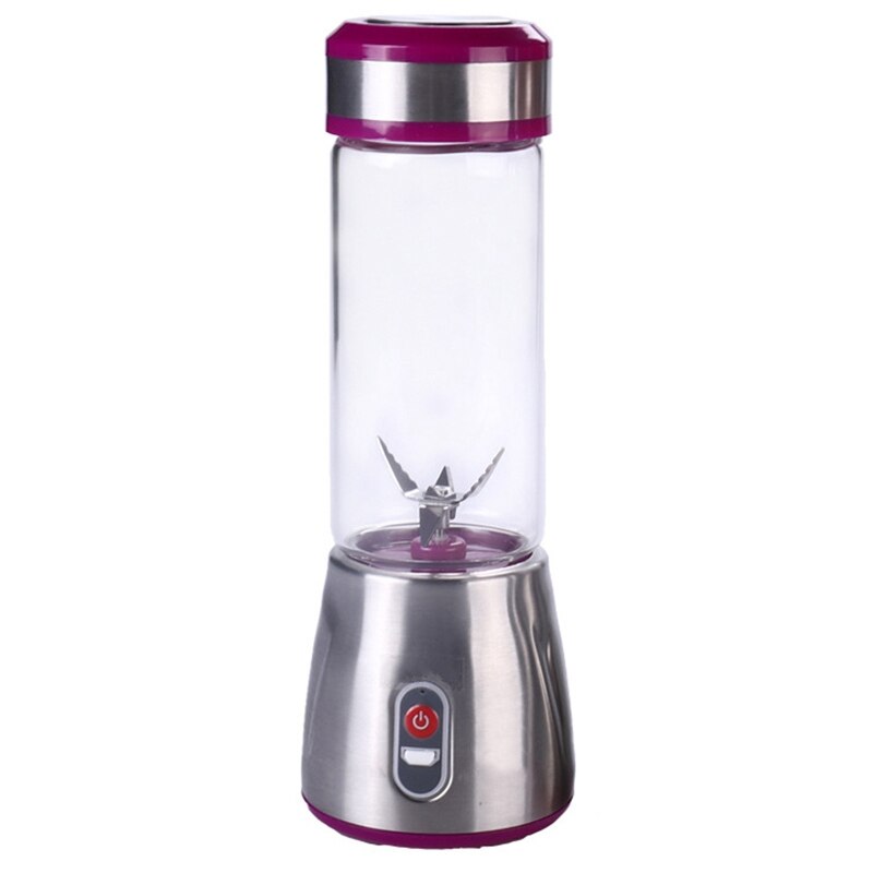 Mini Electric Usb Rechargeable Portable Blender Smoothie Maker Juicer Cup Shaker Squeezer Lemon Fruit Orange Juice Extract: Purple