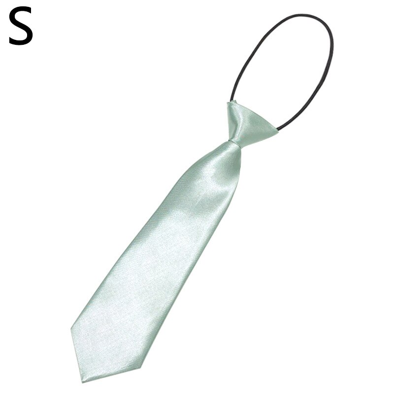 Cravate élastique à la pour garçons et filles, pour enfants, pour mariage, couleur unie: S