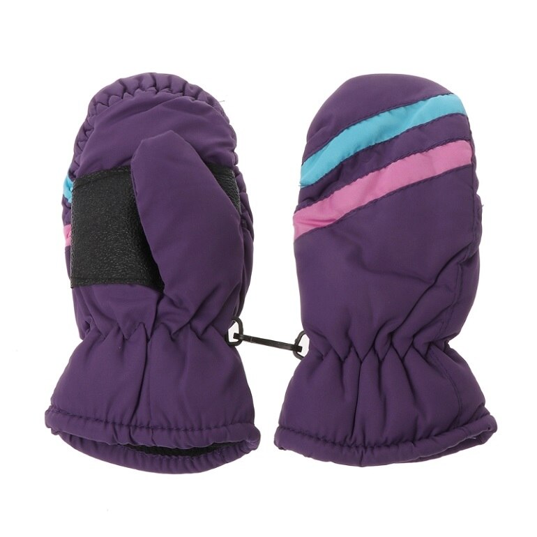 2-5y Baby Handschuh Winter freundlicher Jungen Mädchen Ich bin Freien Warme Handschuhe Wasserdicht Winddicht E06F