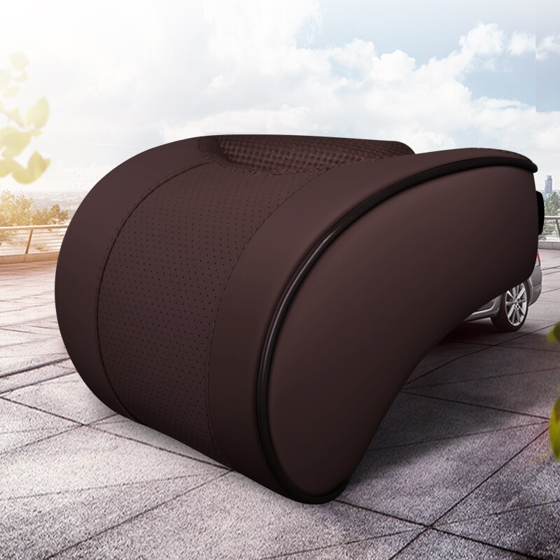 Car Headrest Leather Seat Head Pillow Seat Care Neck Support Modification For Tesla Model 3 Model S ModelX Universal Accessories: D