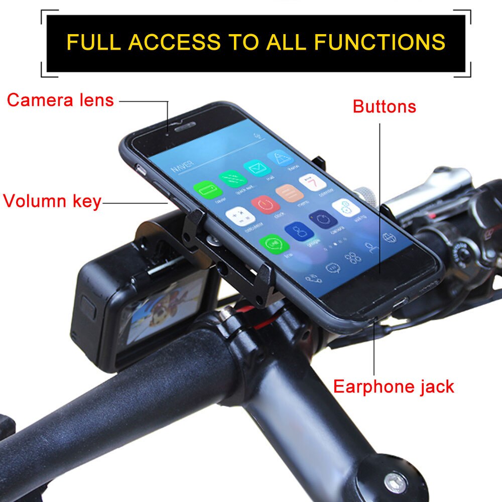 Gub  g88 -88 universal cykel styrholder holder metal telefonholder stativ 3.5-6.2 tommer til iphone samsung lg gopro action kamera