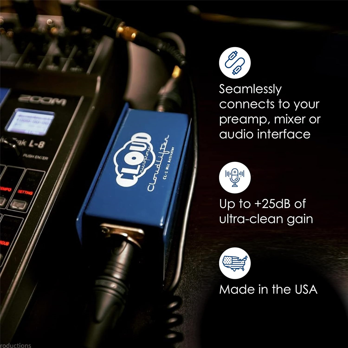 Cloud Microphones - Cloudlifter CL-1 Microphone Activator - Ultra-Clean Microphone Preamp Gain