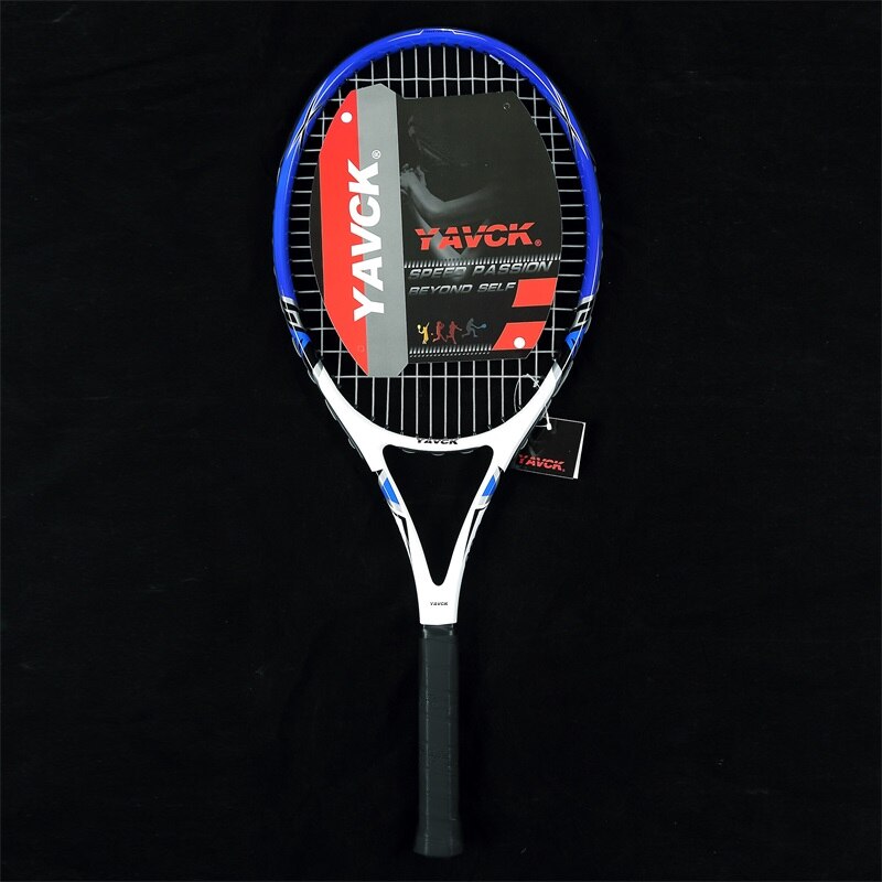 Tennis racket Carbon Aluminum Alloy Racquet with cover bag and 1pc overgirp Grip Size: 4 1/4: blue