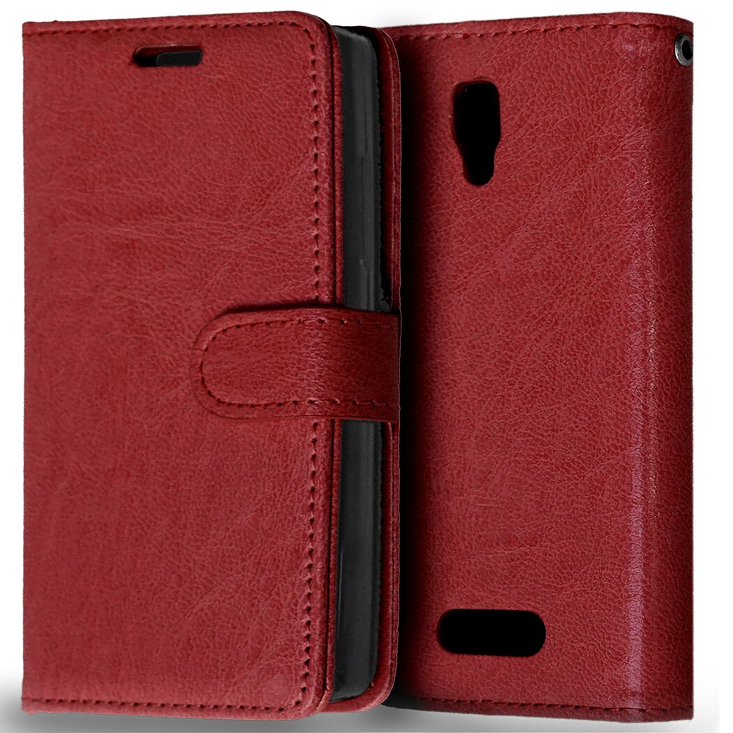 For Lenovo A2010 Phone Bag Book Cover Wallet PU Leather Bag Flip Case For Lenovo A Angus2 Phone Skin Case With Card Holder: Brown