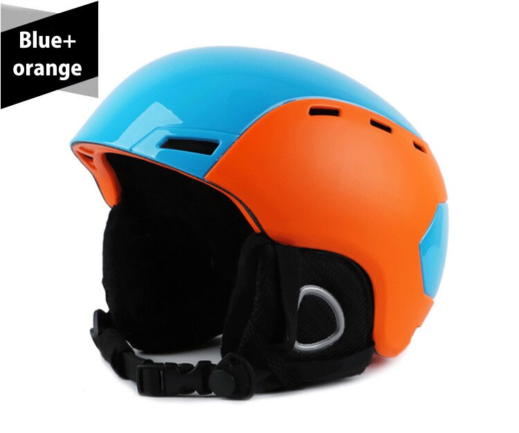 Ski Helm Integraal Gegoten Professionele Volwassen Kinderen Winter Sport Snowboard Helm Mannen Vrouwen Schaatsen Skateboard Helmen: Blue with orange / L