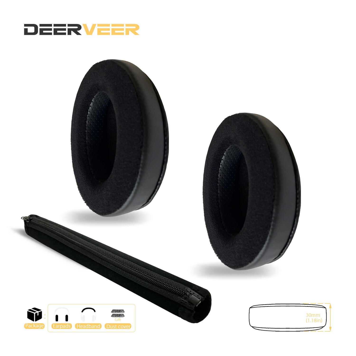 DEERVEER Almohadillas de repuesto para auriculares Audio Technica ATH-M50x, ATH-M50xBT, ATH-M40x, ATH-M30x, ATH-M20x, ATH-M70x, ATH-MSR7: Verde