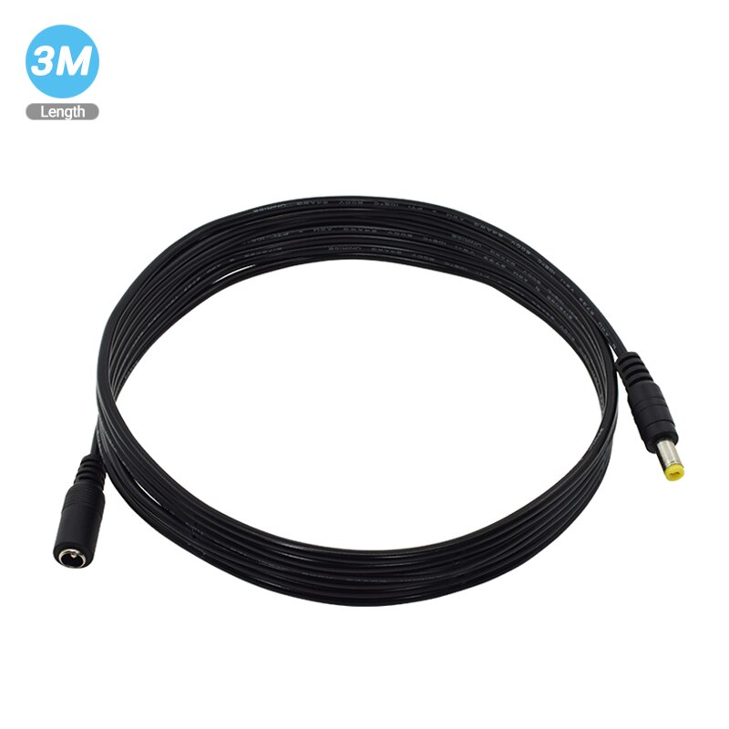 BESDER Standard DC12V Energie Verlängerung Kabel 3 Meter/ 10FT Jack Buchse 5,5mm x 2,1mm Männlichen Stecker Verlängerung kabel Für 12V CCTV Kamera: Ursprünglich Titel