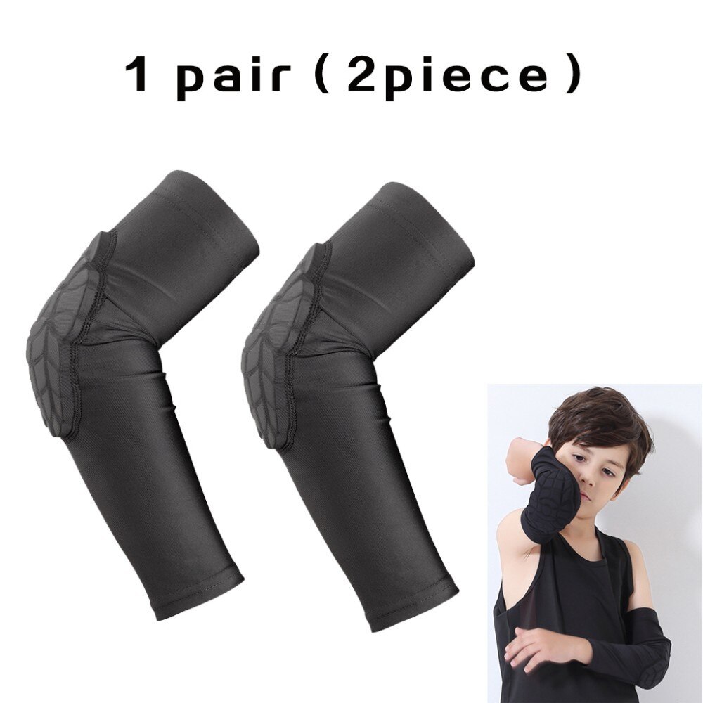 Vale la pena 1 par de rodilleras para niños codo compresión equipo Protector de rodilla rodilleras entrenamiento soporte baloncesto voleibol: A Pair Elbow Pads / YL