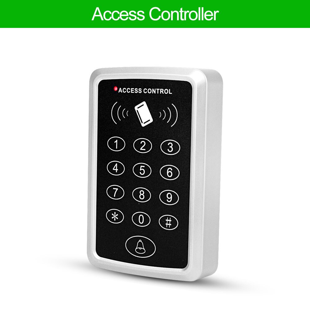 Waterproof RFID Access Control Keypad Outdoor Rainproof Cover 125KHz EM Card Reader 10pcs Keyfobs For Door Access Control System: Keypad ONLY