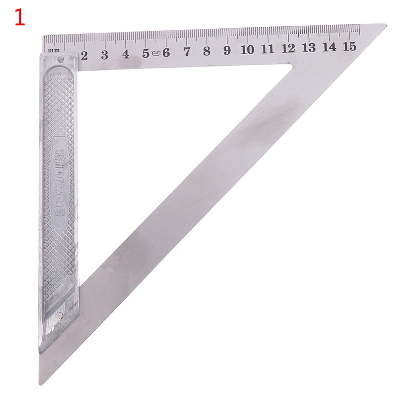 Triangle Ruler 90 Degrees 150/200mm Stainless steel Horizontal Woodworking Speed Square Protractor Trammel Measuring Tool: A1