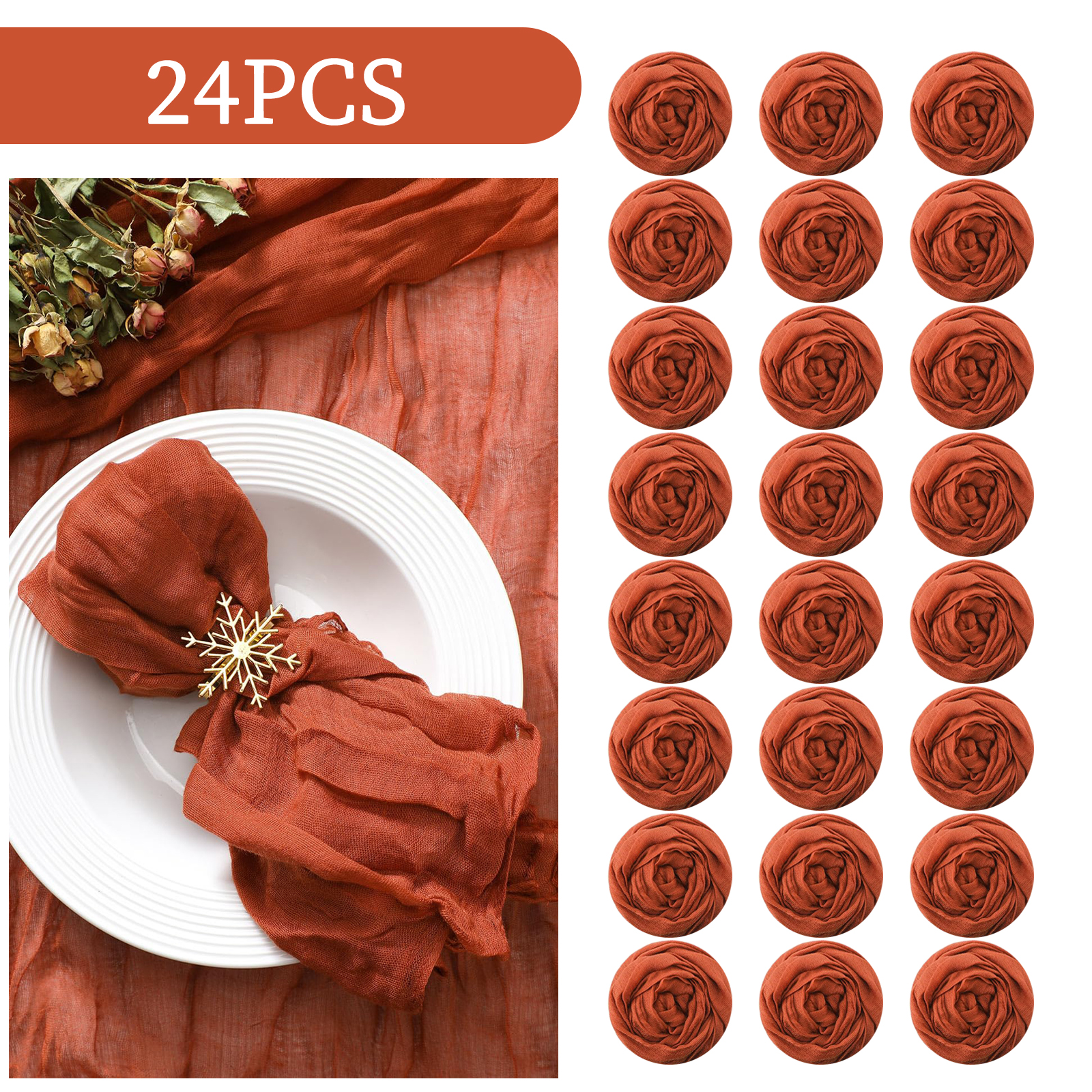 24-120 Stuks Salie Groene Bruiloft Servetten Doek Servetten Katoenen Gaas Handdoek 20Inch Servetten Dineren Placemats Feesttafel Decor: Licht Groen